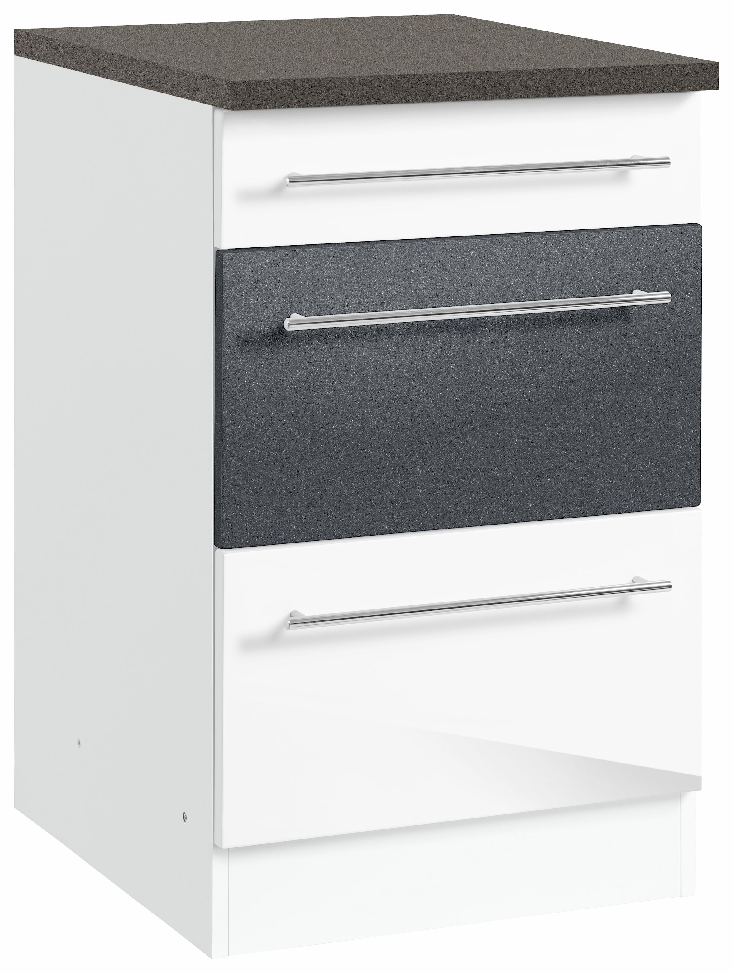 KOCHSTATION Unterschrank »KS-Trient« 50 cm breit, mit 2 grossen Auszügen