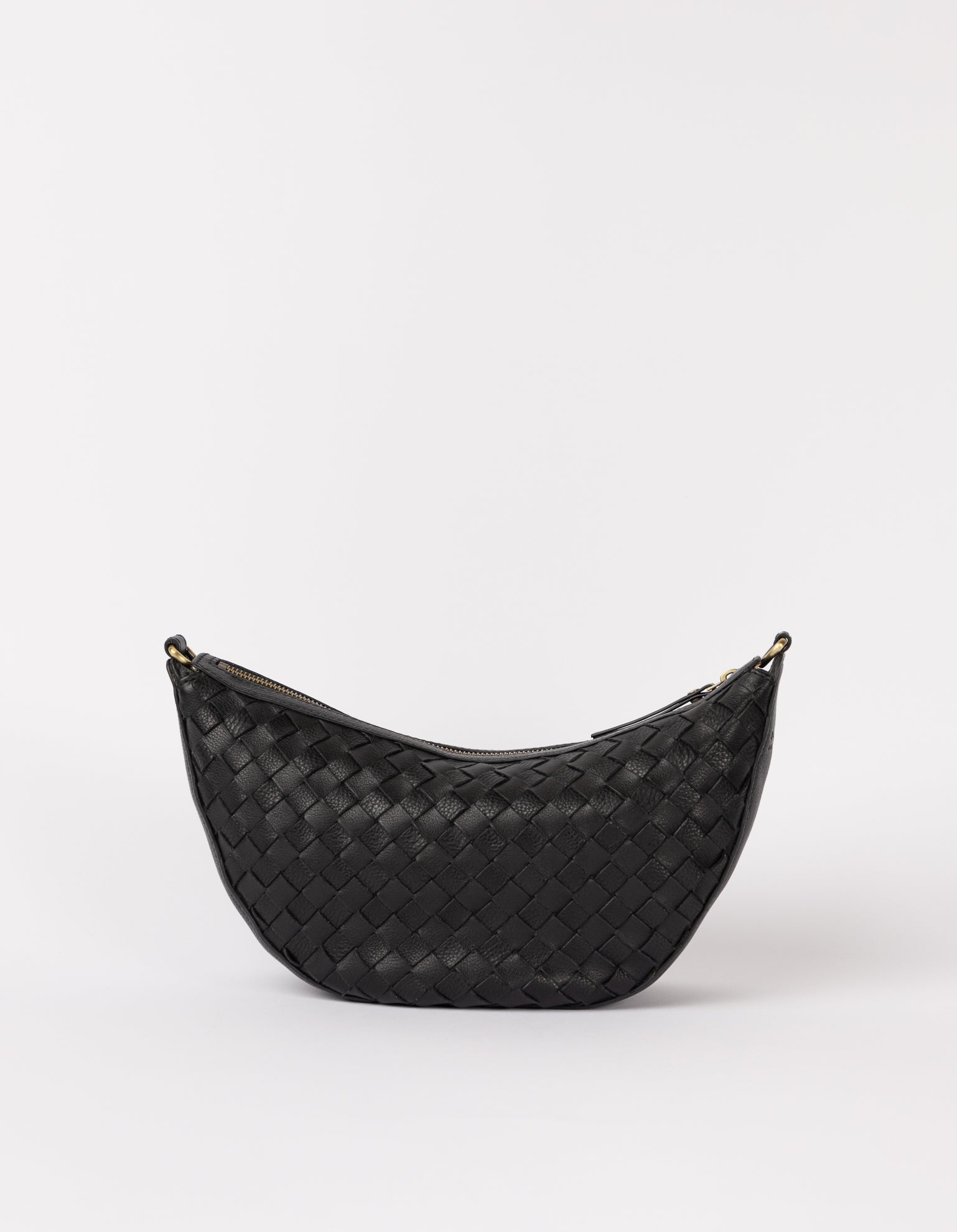 Leo - Black Woven Soft Grain Leather
