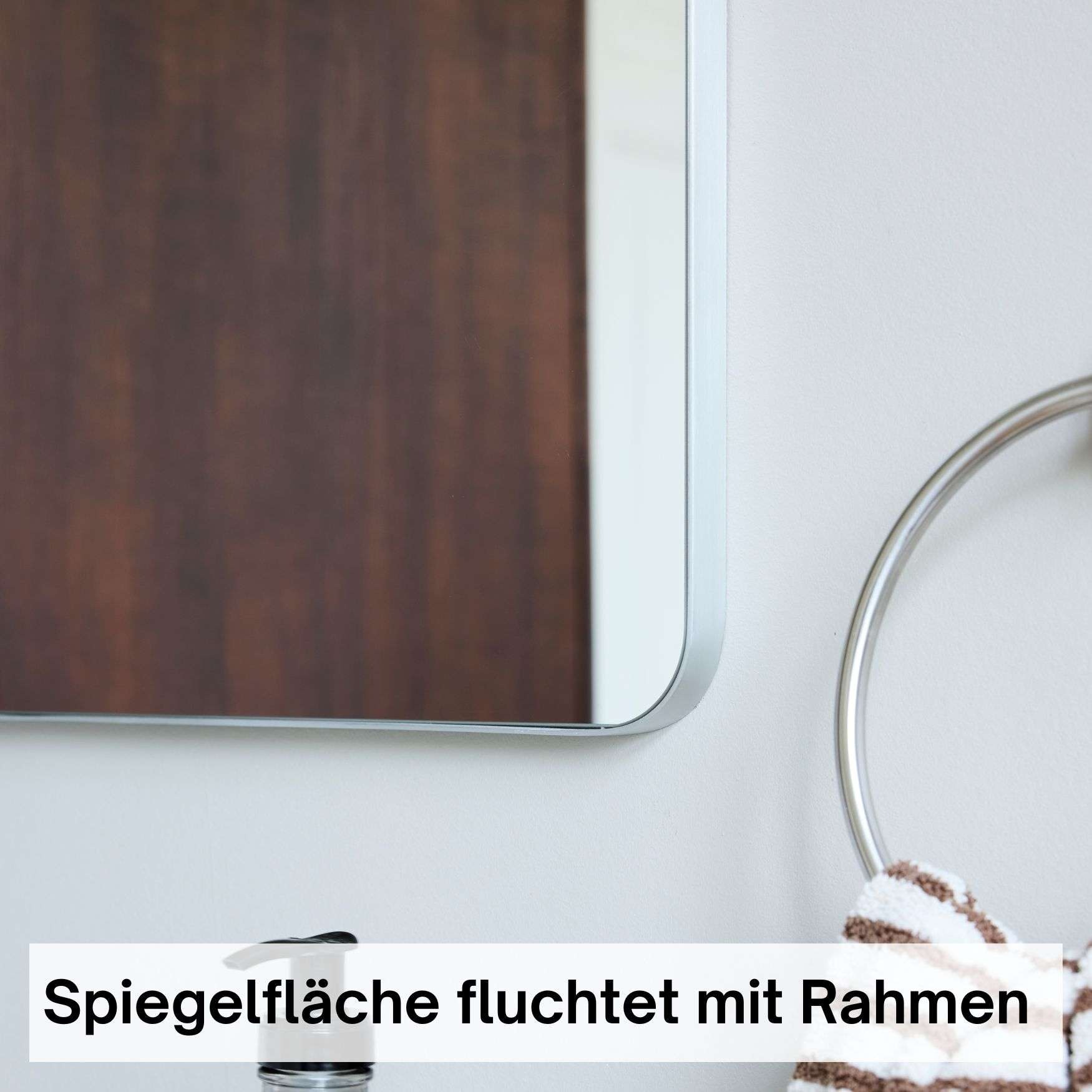 Loevschall Spiegel »Refine Wandspiegel rechteckig – eleganter Designspiegel mit edlem« Rahmen in vielen Grössen & Farben für Bad, Flur & Schlafzimmer