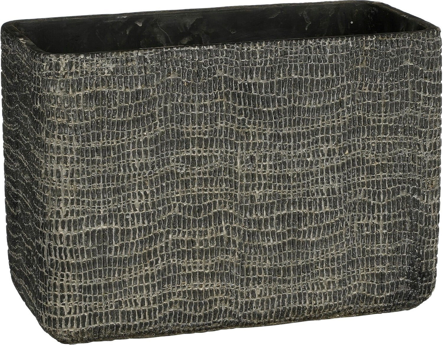 Mica Decorations plantenbak Siri grijs 28 x 14 x 20 cm