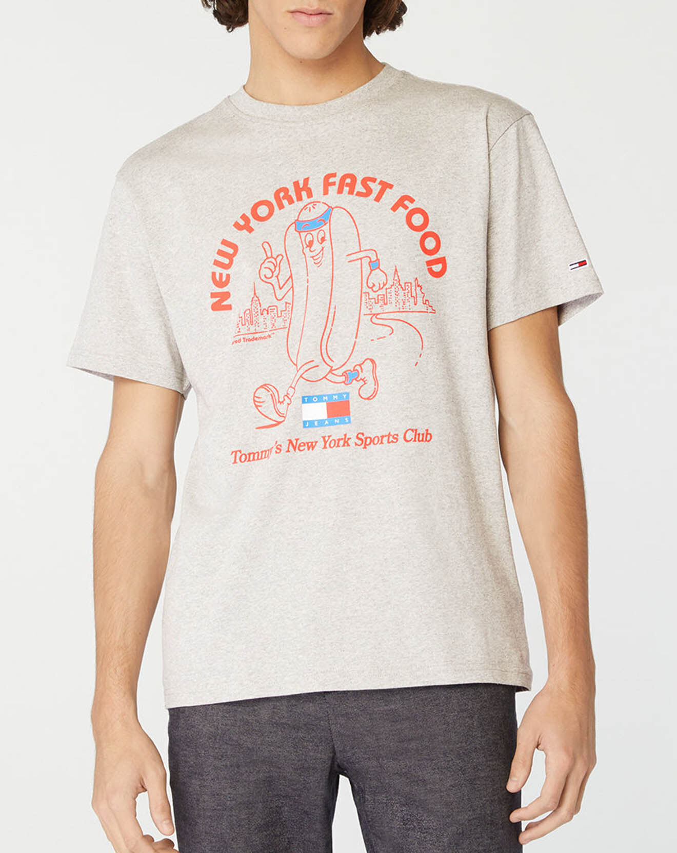 Tommy Jeans T-Shirt Sport gris chiné