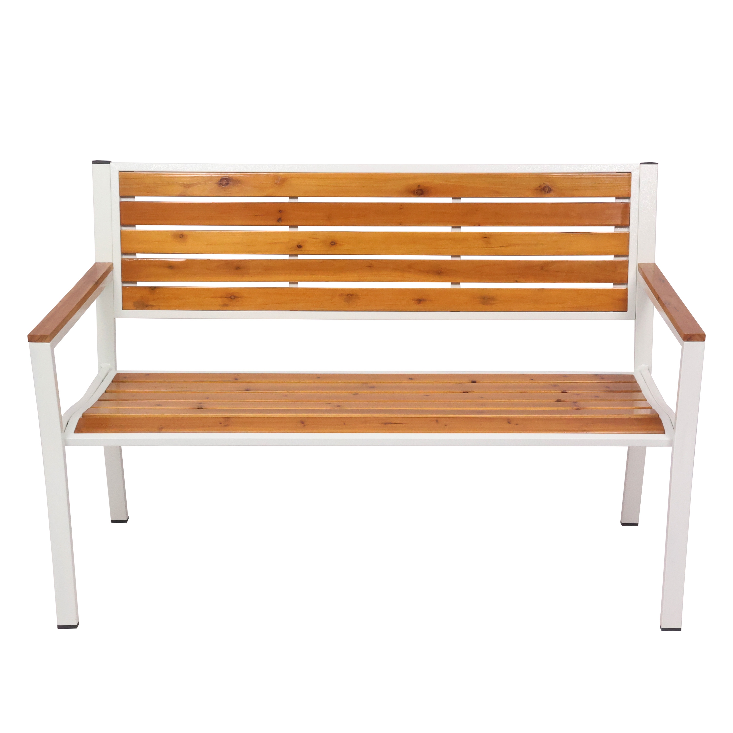Gartenbank MARLENE 127 cm natur/weiss