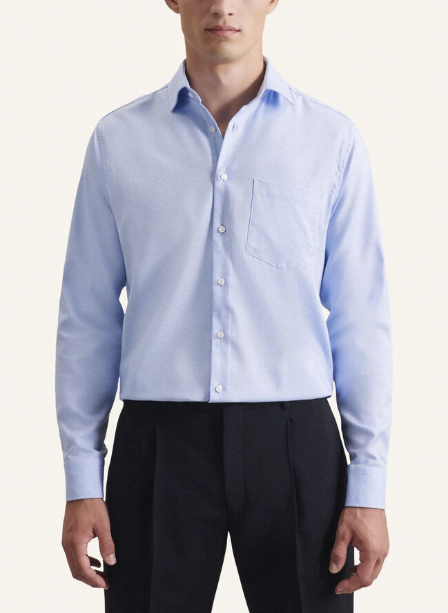 Seidensticker Business Shirt Regular Long sleeve Kent-Collar Uni Blue