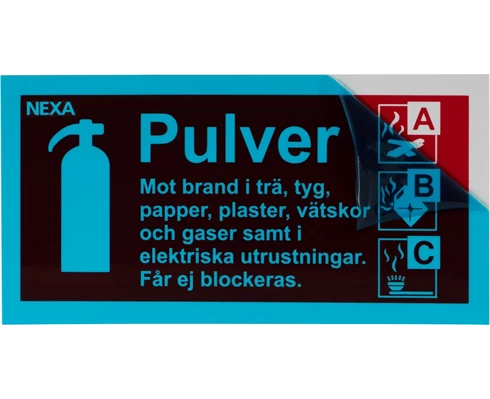 Nexa BSP-1020 Skilt for pulverslukkere