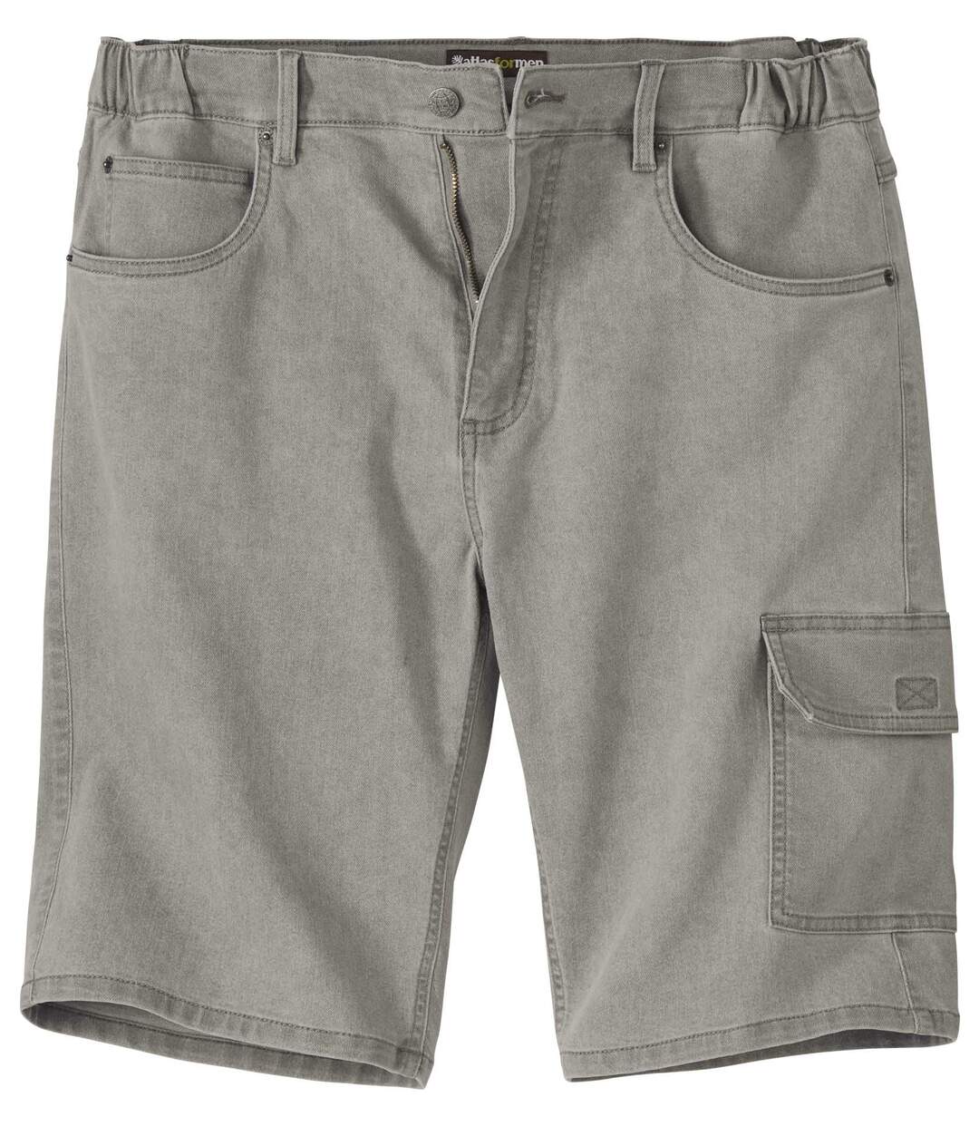 Bermuda Cargo en Jean Stretch Gris