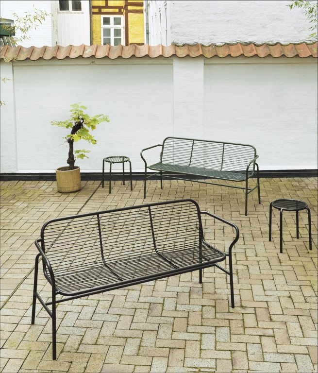 Normann Copenhagen Vig Outdoor eetbank Dark Green
