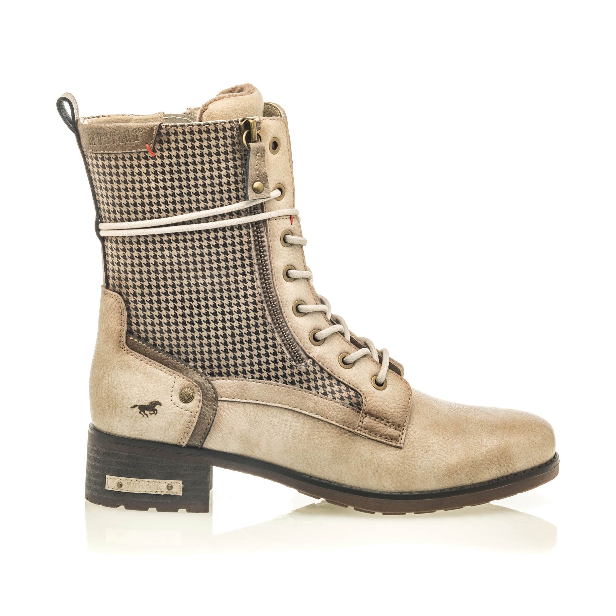Bottines à lacets Femme beige