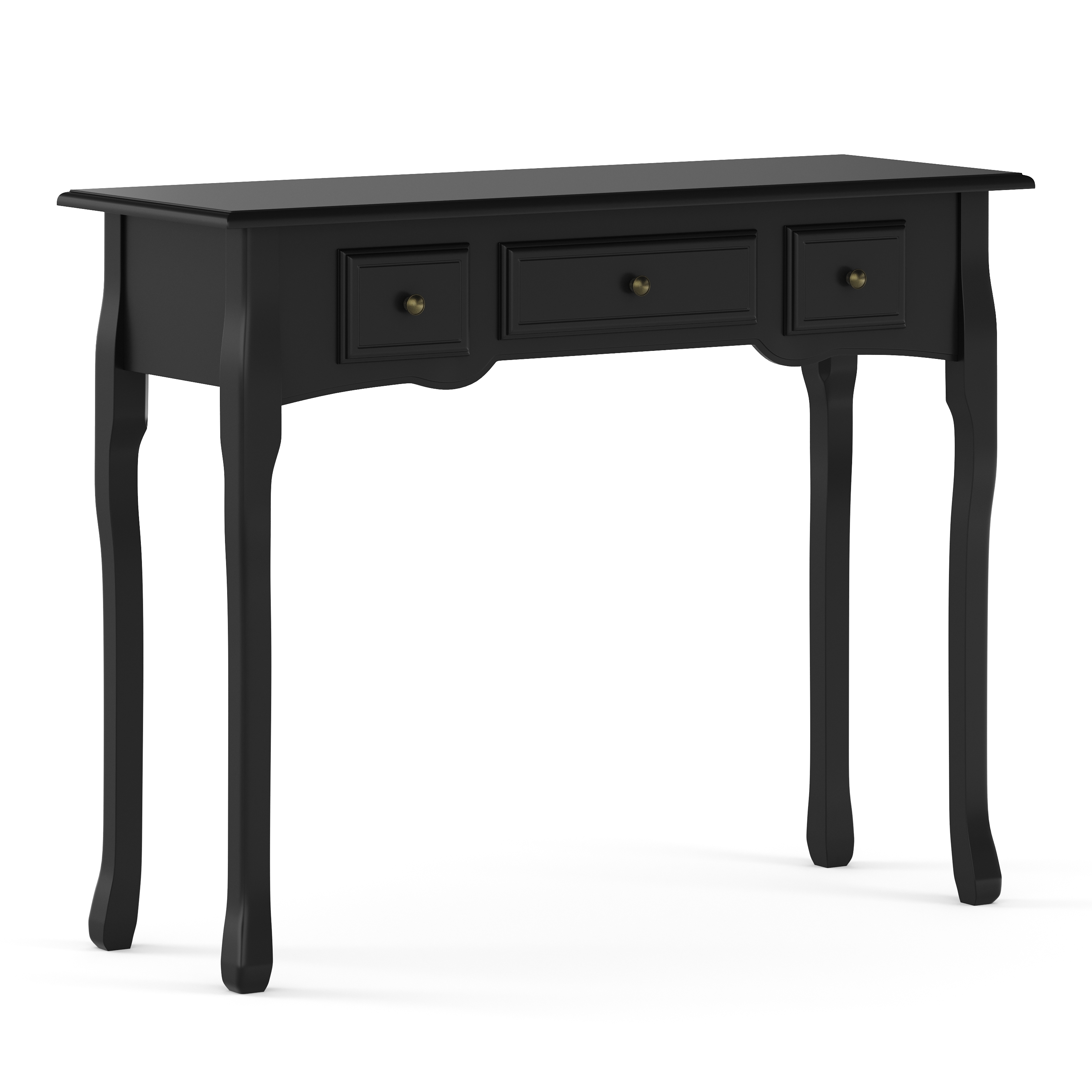 Konsolentisch ANDY mit 3 Schubladen 100 x 78 cm schwarz