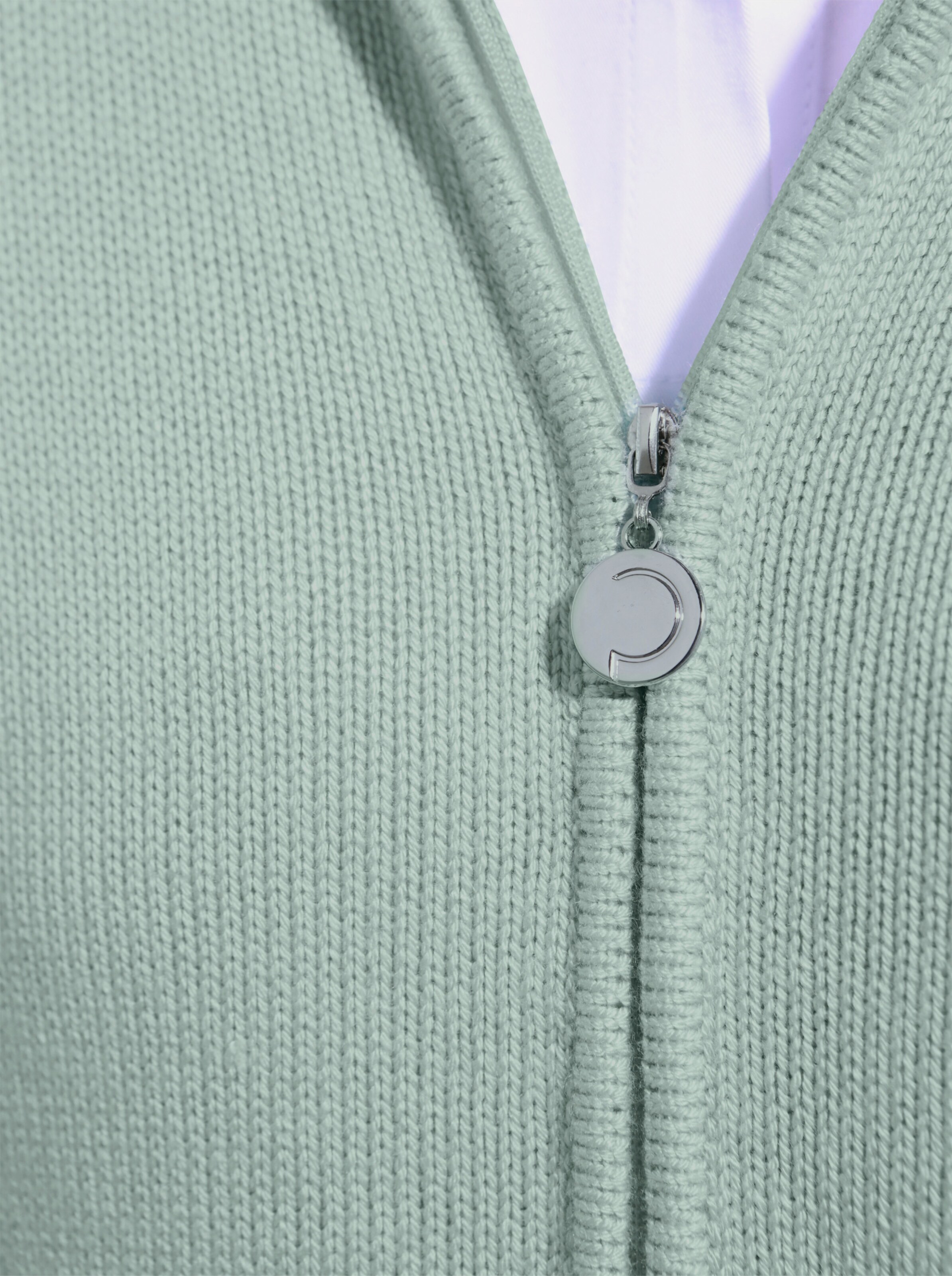 Viskose-Lyocell-Strickjacke
