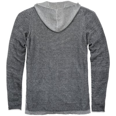 Herren-Strickhoodie, Anthrazit-Grau