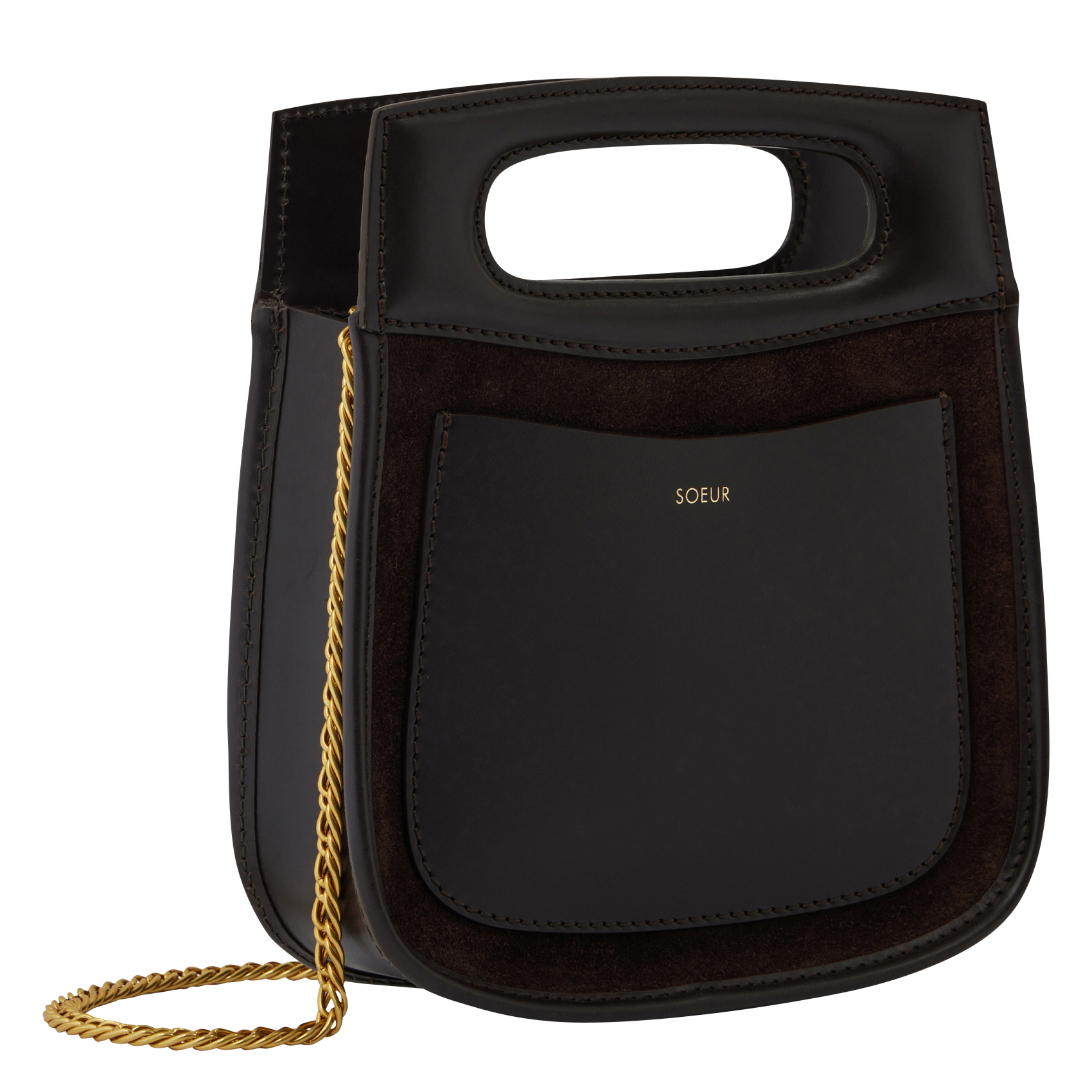 CHERI MINI - Sac à main en cuir | Marron