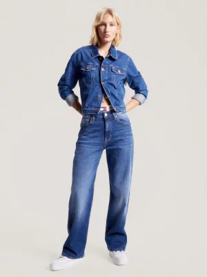 Calça jeans folgada de cintura média Betsy