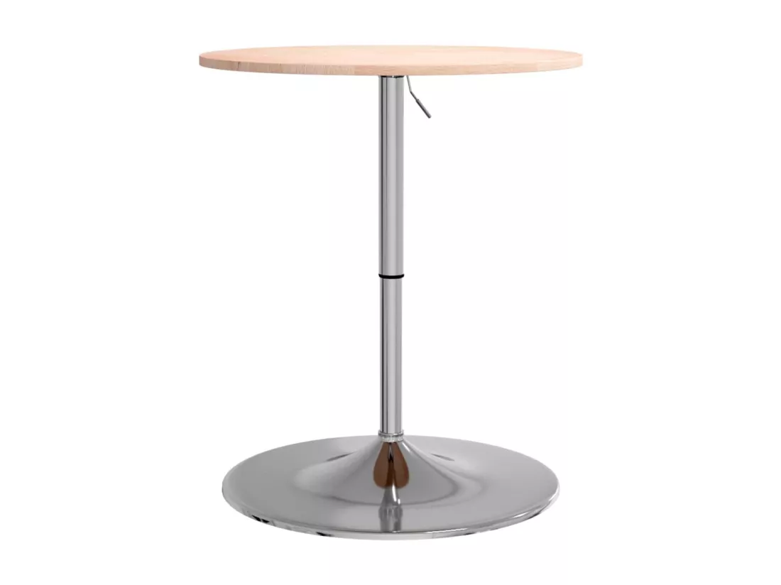 Table de bar Ø60x89,5 cm bois massif de chêne