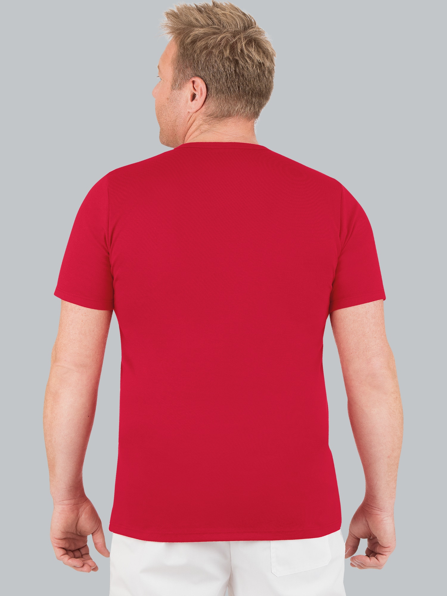 T-Shirt aus Baumwolle/Elastan Kirsch