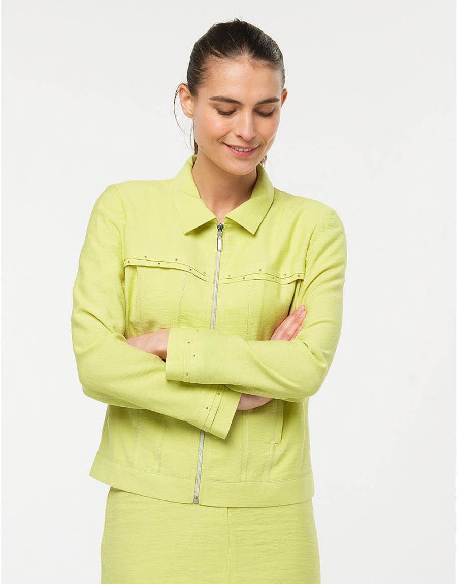 Veste droite vert anis