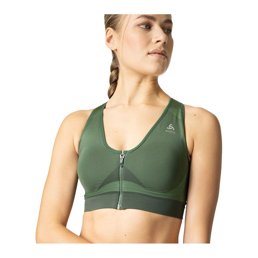 Odlo SEAMLESS HIGH - Brassière Femme loden frost - camping green