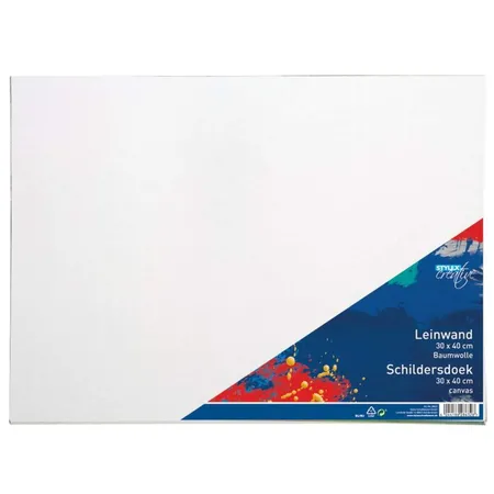 Stylex 6 Leinwände bespannte Keilrahmen Leinwand 30x40cm