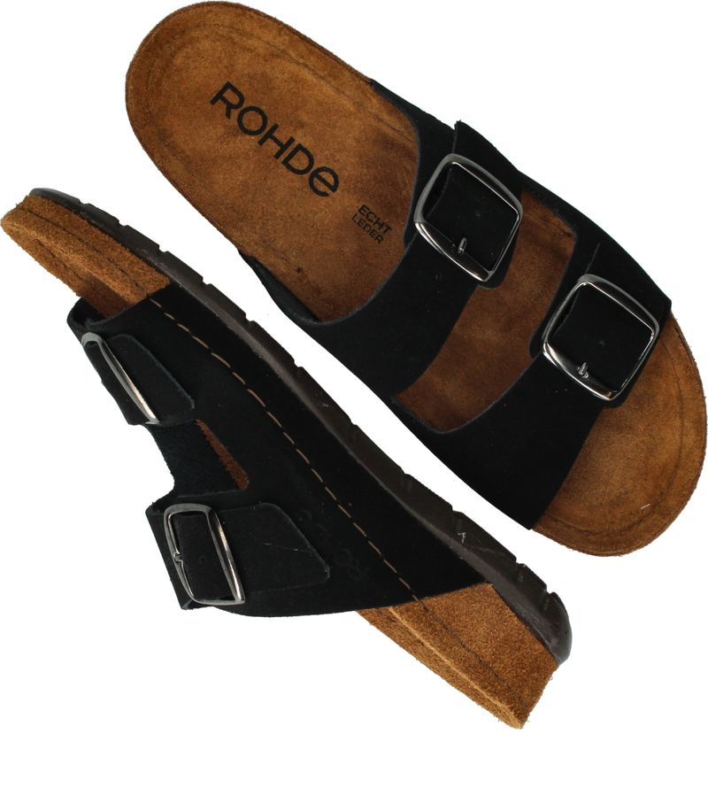 Rohde Slippers Zwart Dames