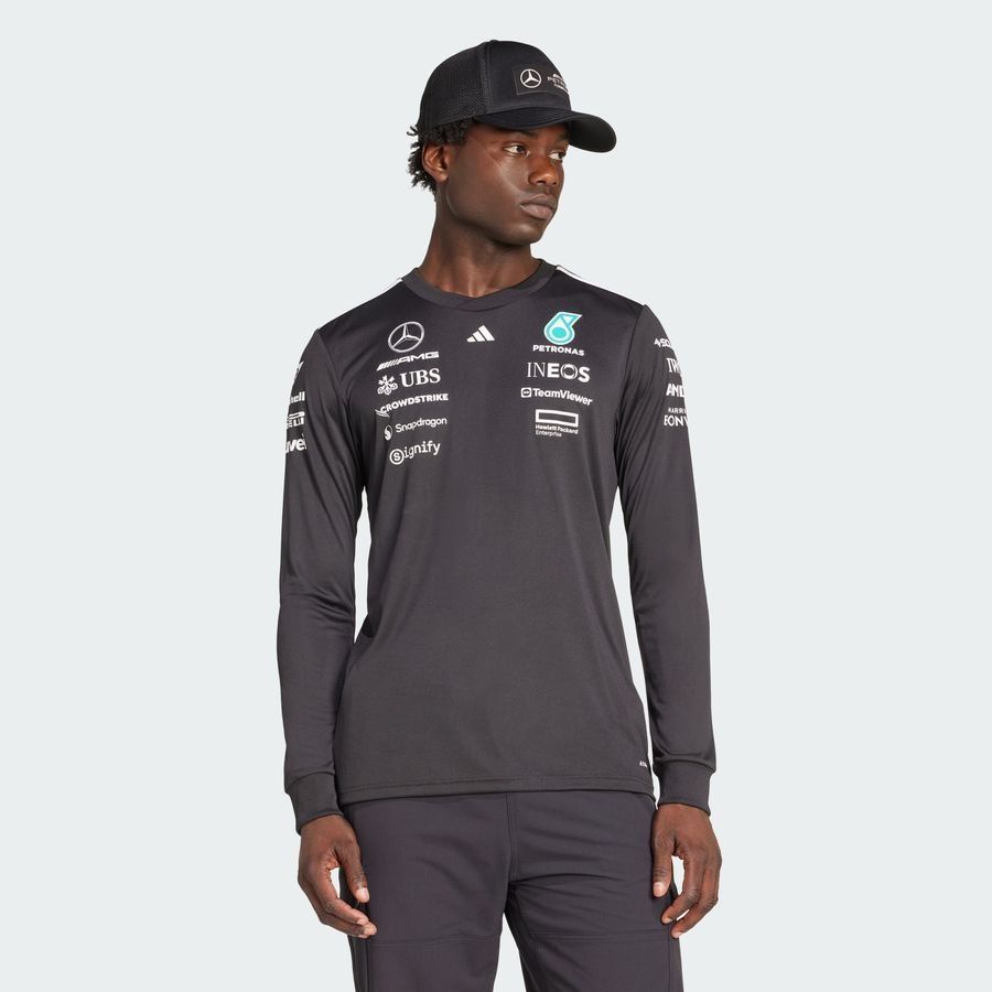 Adidas Maillot pilote manches longues noir Mercedes - AMG Petronas Formula One Team