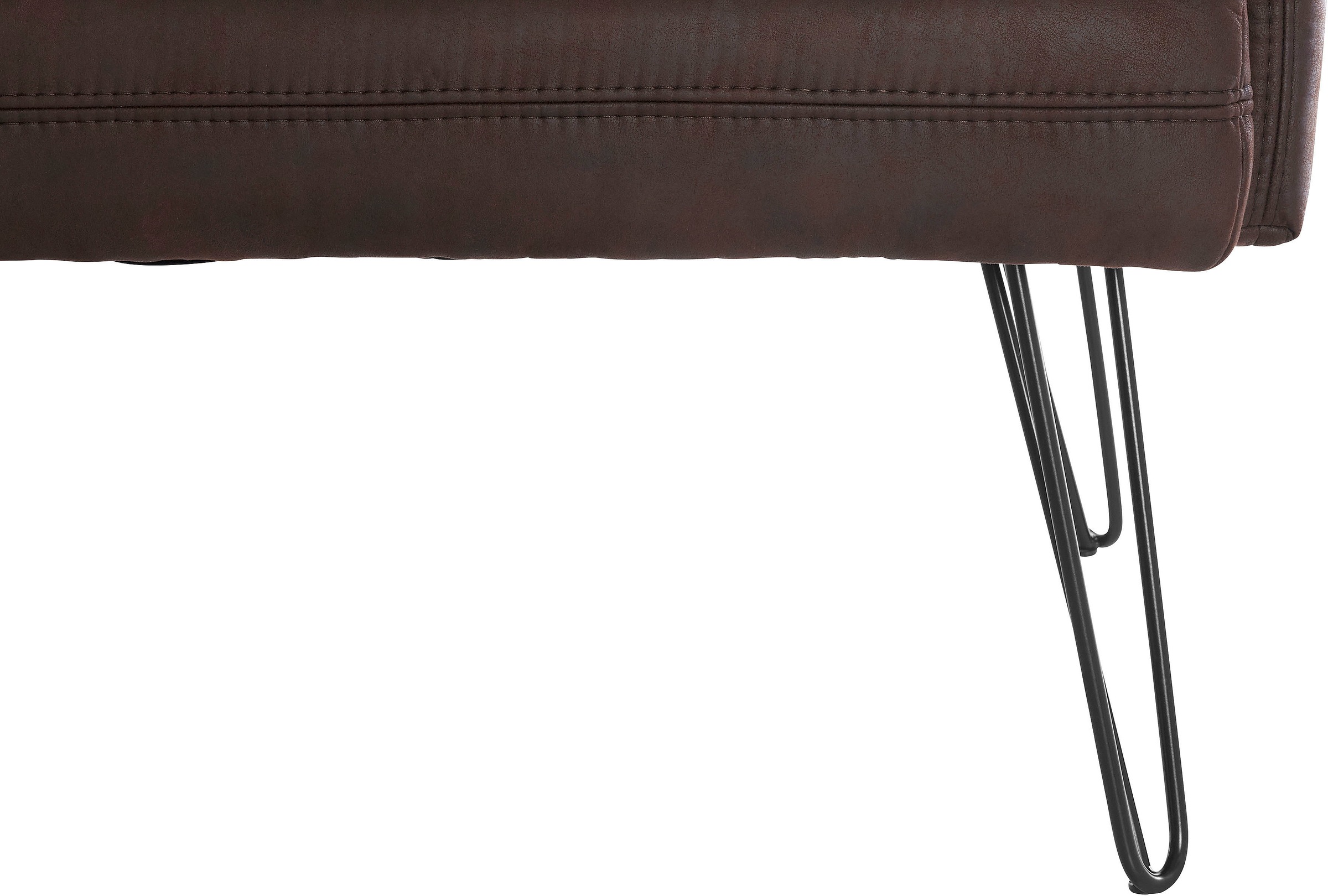 exxpo - sofa fashion Eckbank »Doppio, Chesterfield Optik, komfortabel und bequem, hohe Designfüsse« Frei im Raum stellbar