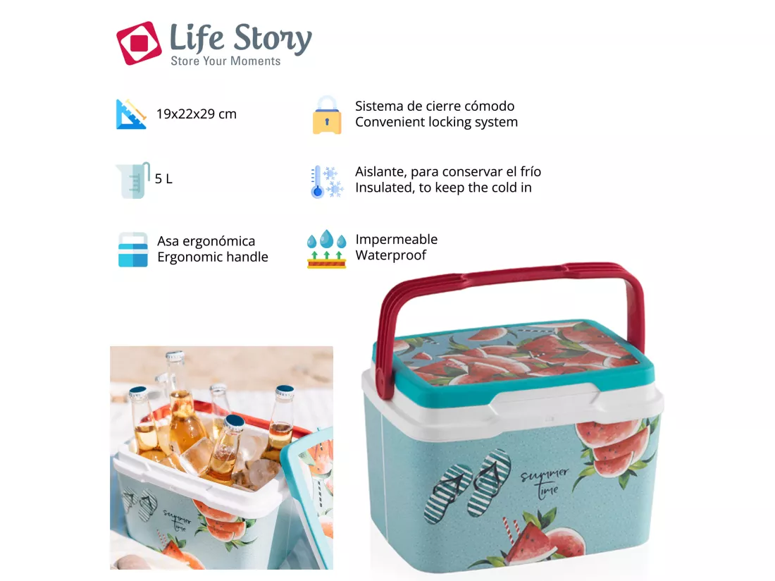 Réfrigérateur life story 5l pastèque