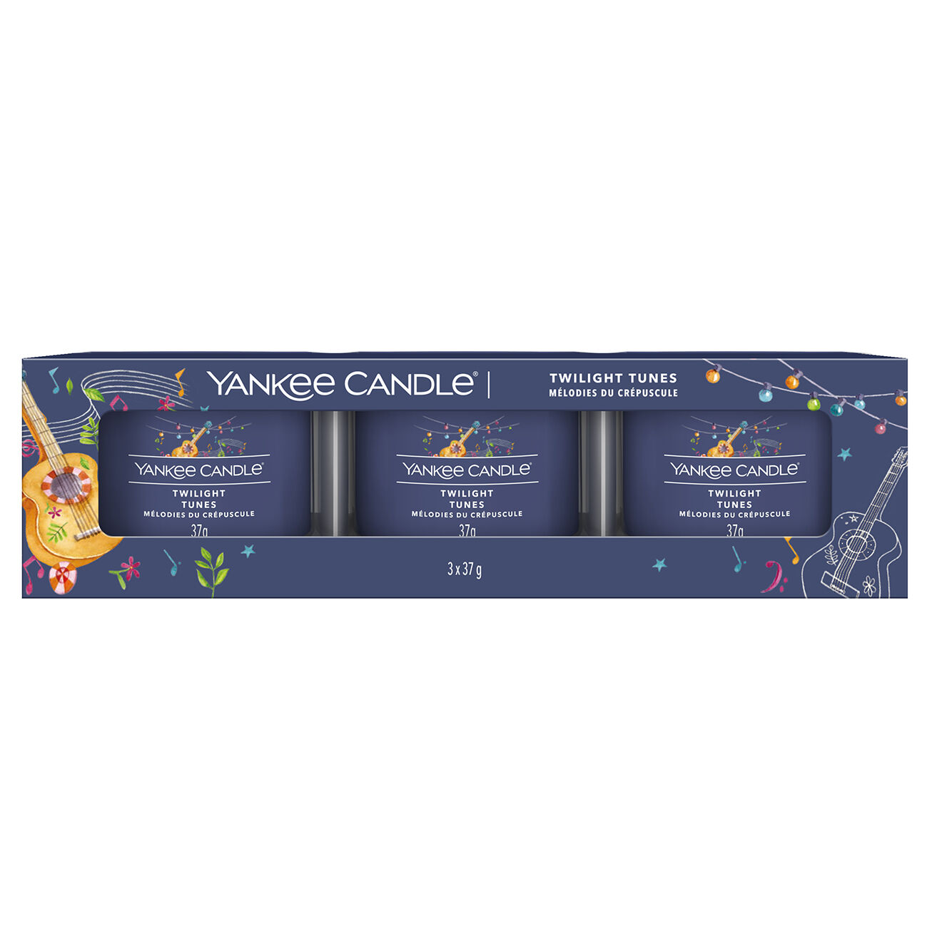 Yankee Candle Coffret 3 bougies votives Signature Mélodies du crépuscule - 5-10h