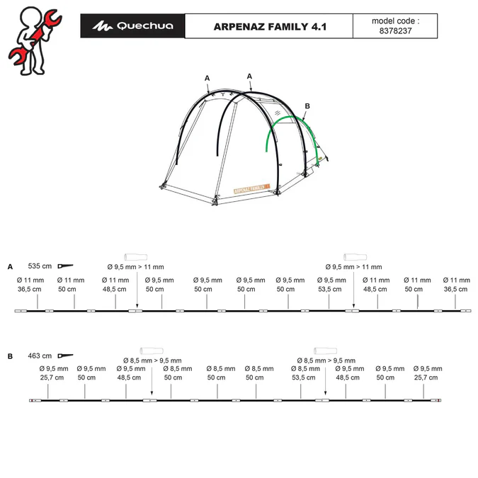 Decathlon Quechua - Tenda de acampamento familiar Quechua Arpenaz 4 pessoas *Segundos de fábrica*