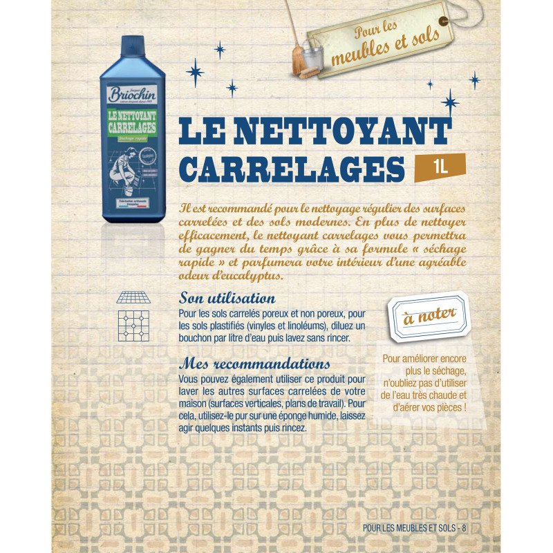 Super Nettoyant Carrelages Briochin - Flacon de 1 L
