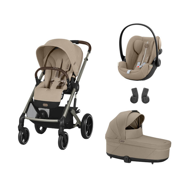 POUSSETTE TRIO Balios S Lux TPE + Cloud G I-Size + Nacelle Almond Beige - CYBEX