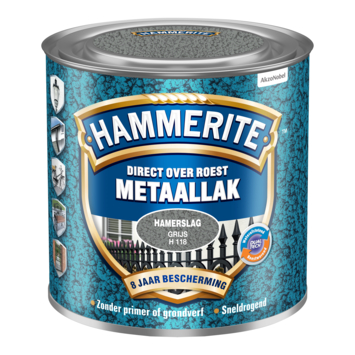 Hammerite Direct over Roest metaallak hamerslag grijs 250 ml