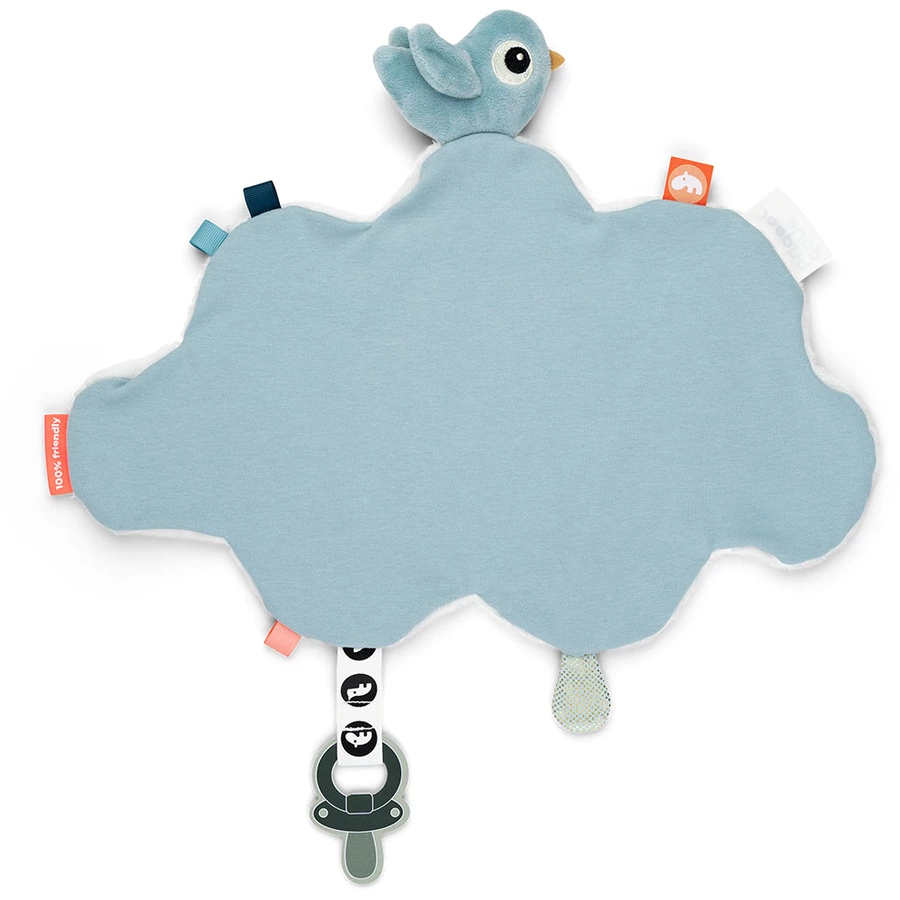 Done by Deer™ Baby-Kuscheltuch Happy Clouds Blau