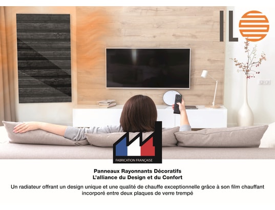 ILO - Radiateur rayonnant / radiateur soufflant mural / 1250w / +28 motifs/ extra plat...