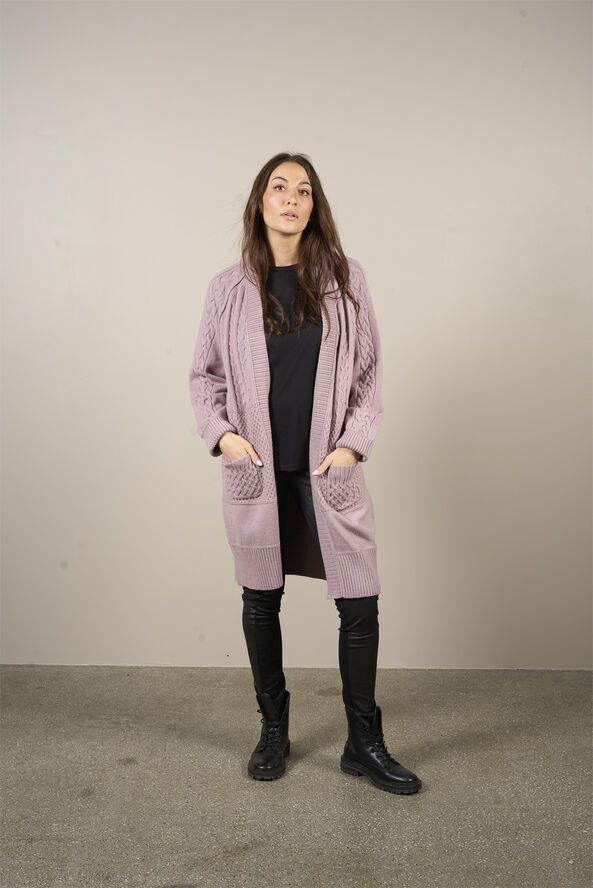 NÜ Denmark Vibe Cardigan knit Dusty purple mix