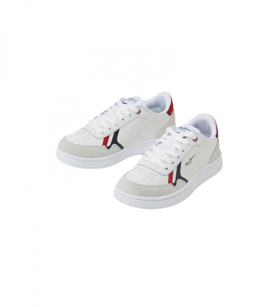 Tênis Pepe Jeans Player Britt de couro branco