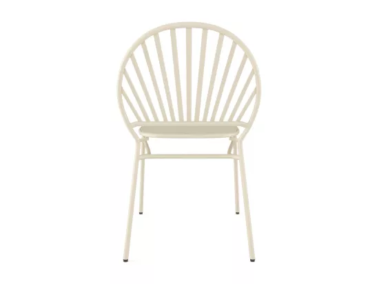 Lot de 2 chaises de jardin empilables en métal - Beige - CEDEIRA de MYLIA