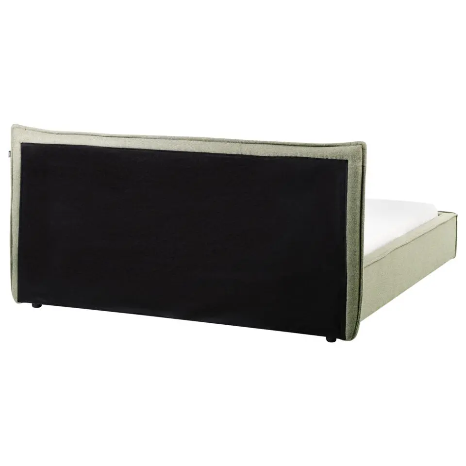 LESTRE - Tweepersoonsbed - Groen - 160 x 200 cm - Linnen