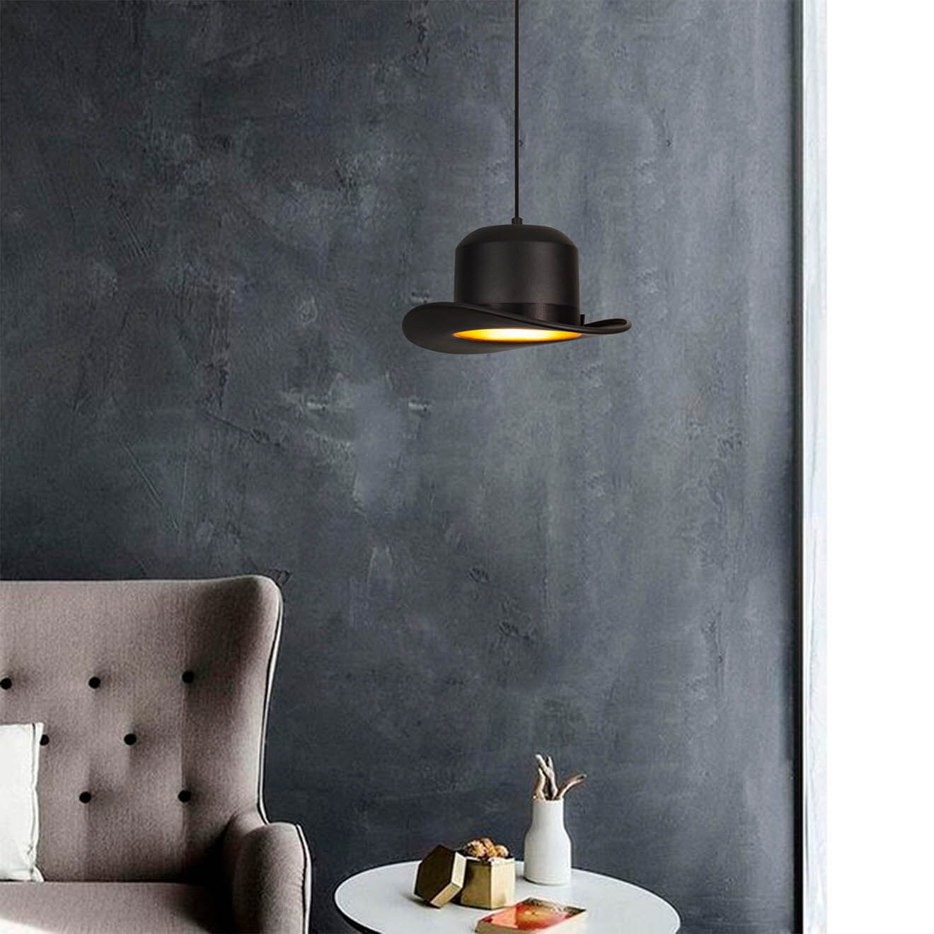 Opviq Suspension Sivani noire - D.30x114 cm