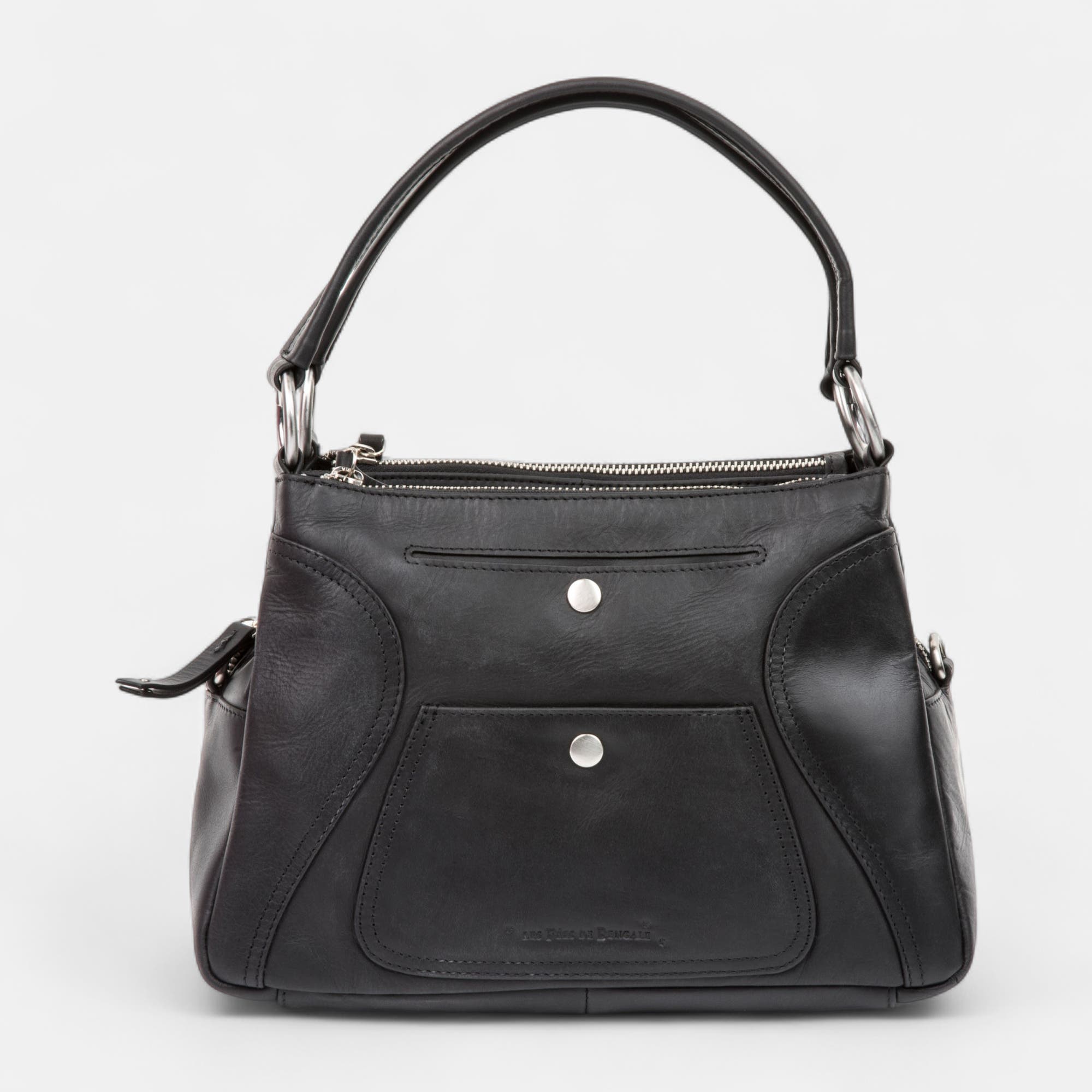 Sac à main en cuir noir