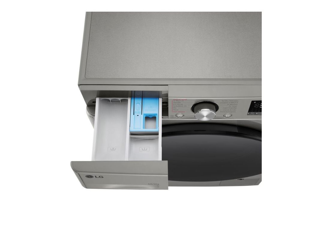MÁQUINA DE LAVAR E SECAR ROUPA LG F4DR7010SGS LAVA 10KG E SECA 6KG SILVER