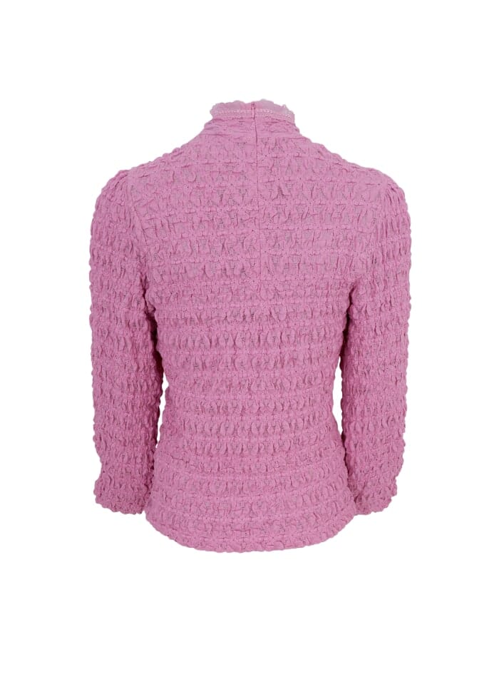 Black Colour Bceleonora Lace Blouse W. Turtleneck soft pink