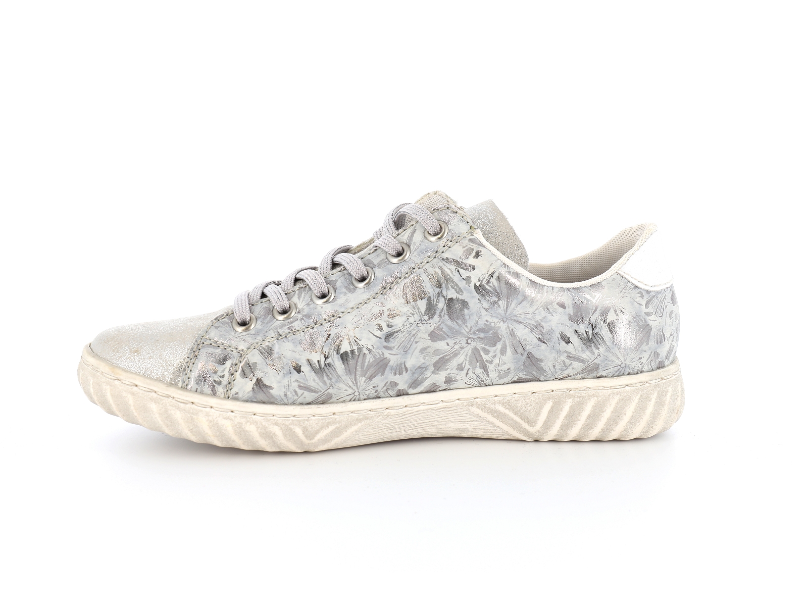 Rieker-N0900 Cuir Argent