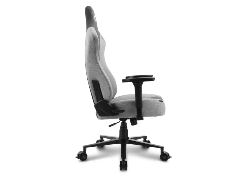 Sharkoon Skiller SGS30 - Spillestol - ergonomisk - høj ryg - armstøtter - T-formet - vippe - drejeled - tekstil, aluminiumlegering, højdensistets støbt skum, stålramme - grå, sort