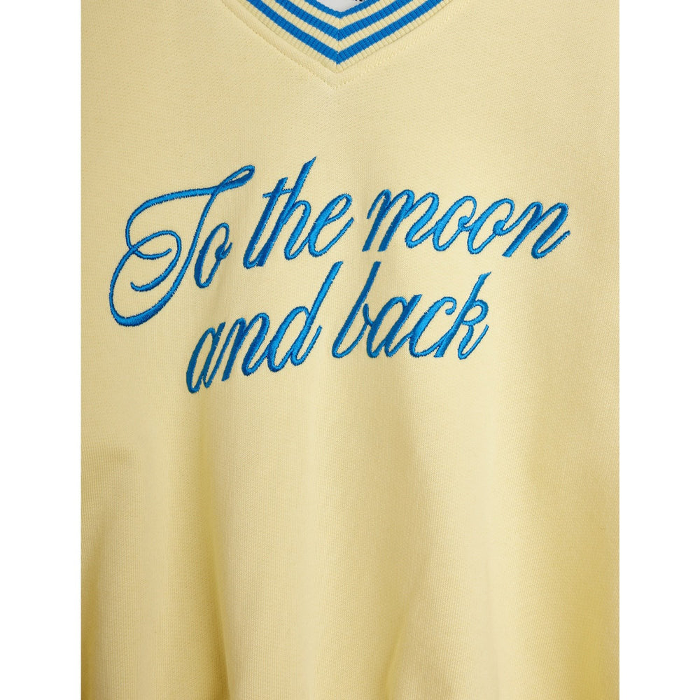 Køb Mini Rodini Yellow To The Moon Emb Sweatshirt