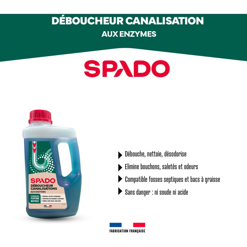 Déboucheur biologique Spado - Flacon 1 L