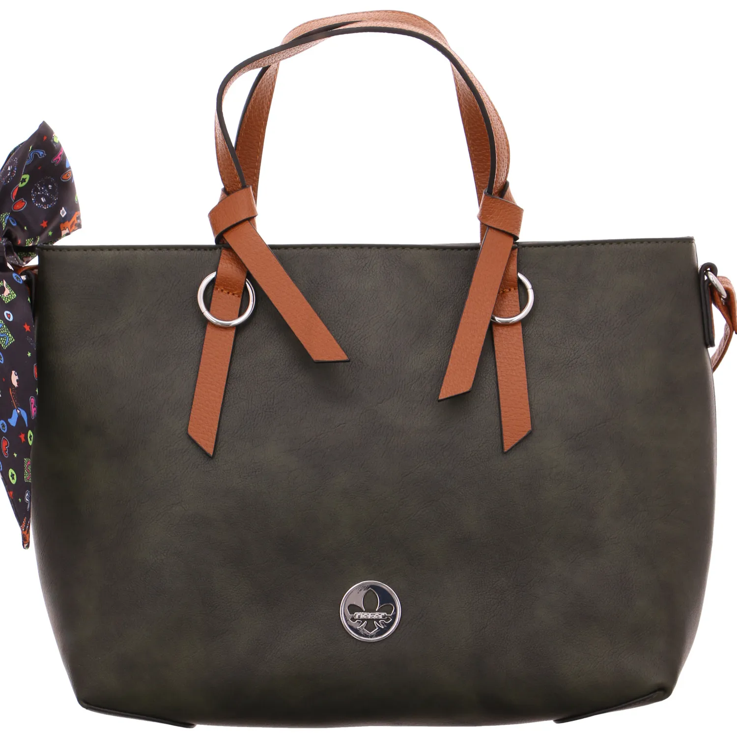 RIEKER Shopper Olive Lederimitat