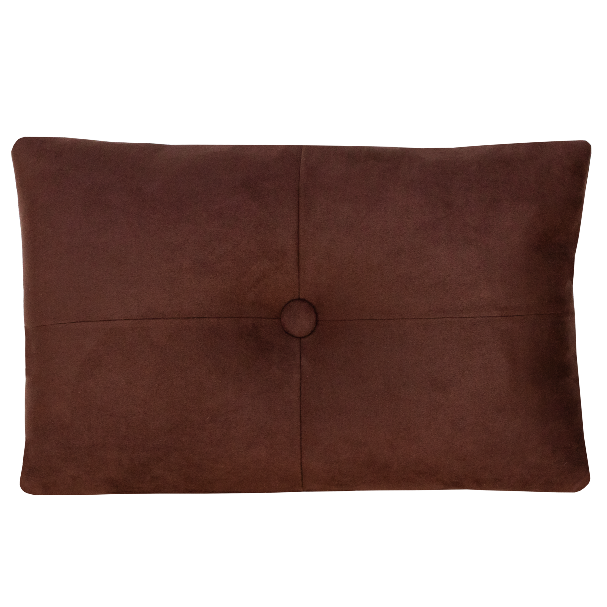 Sierkussen suède knoop dark chocolate 55x37 cm