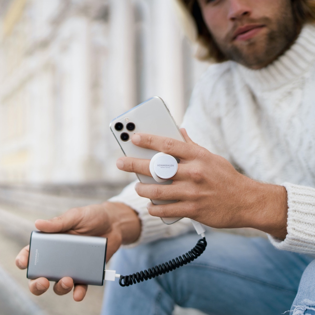 Powerbank Evergreen 10K sølv