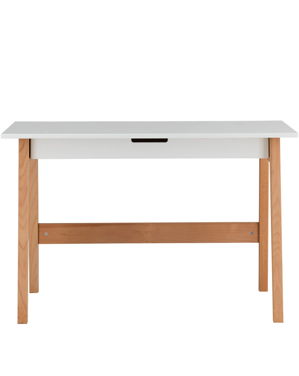 Schreibtisch INFANSCOLOR 120 x 60 cm (Farbe: weiß/Buche)