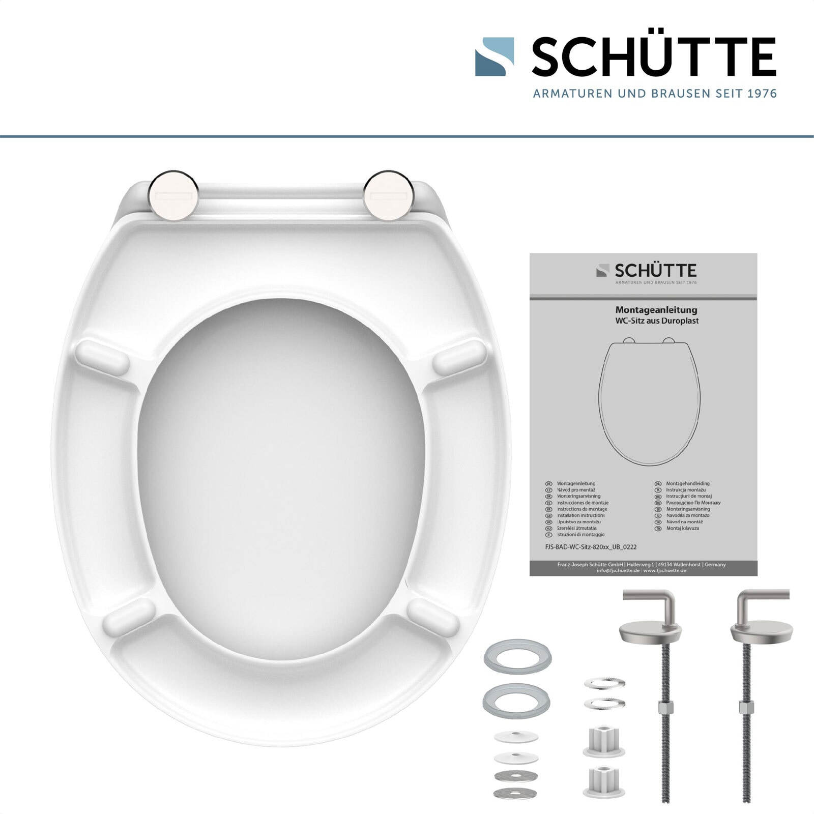 SCHÜTTE Duroplast WC-Sitz Weiß ca. 37,5 x 44,5 cm