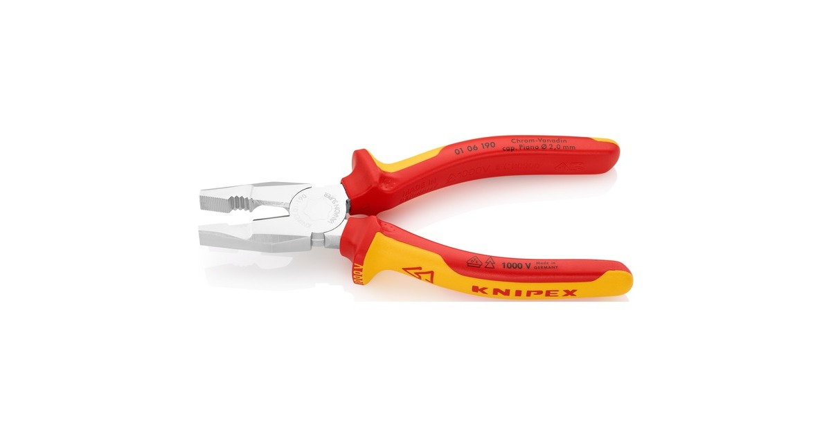KNIPEXKombitang 01 06 190 combinatietang  (Rood/geel)
